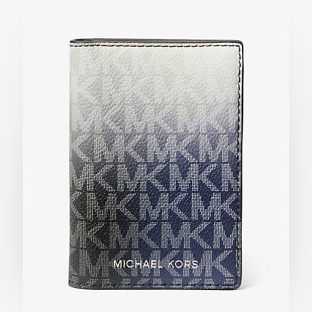 Michael Kors Cooper Ombré Signature Logo Folding Card Case Black Combo (Men’sNWT